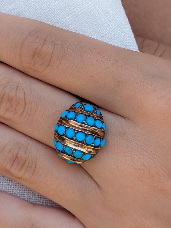 Victorian Turquoise Dome Ring