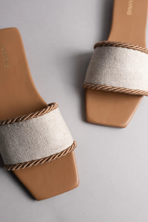 Finn Canvas Square Toe Slide