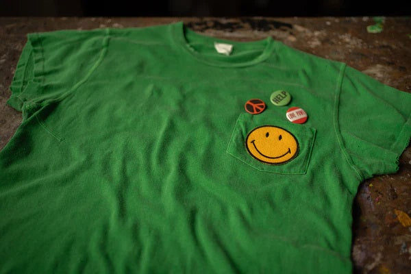Keep Smiling Patch Pocket Tee