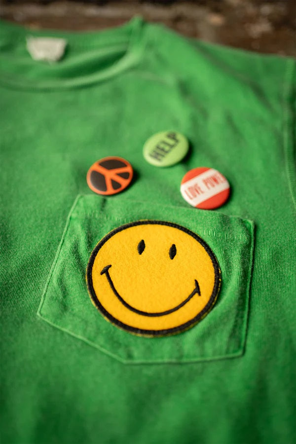 Keep Smiling Patch Pocket Tee