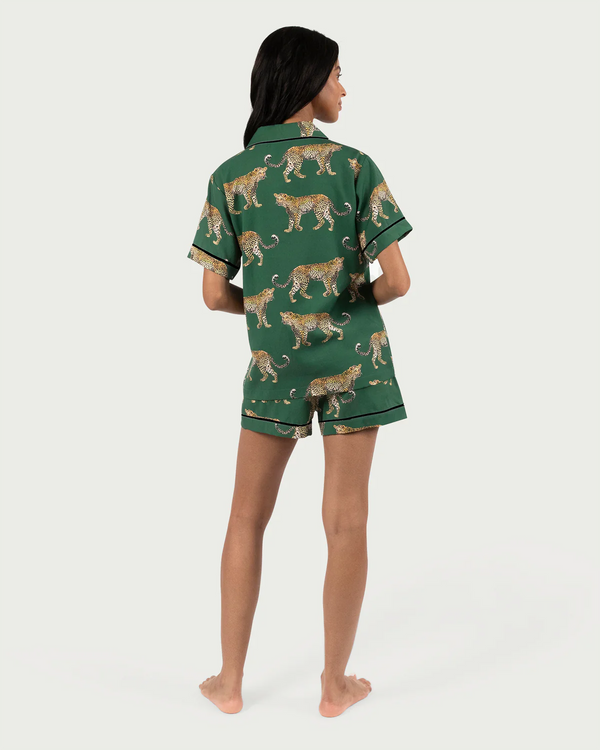 Cheetah Pajama Shorts Set