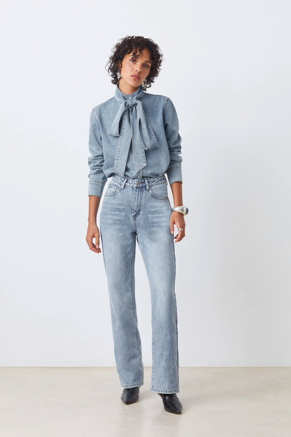 Laos Light Denim Blouse