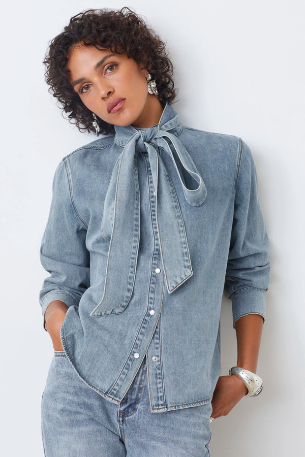 Laos Light Denim Blouse