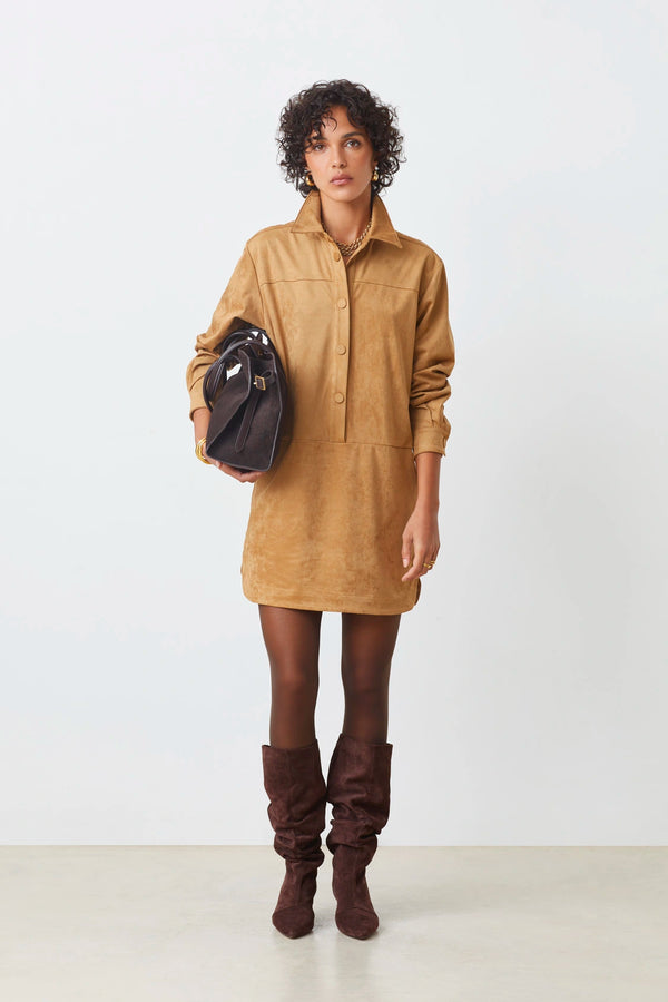 Cliff Short Simili Suede Dress