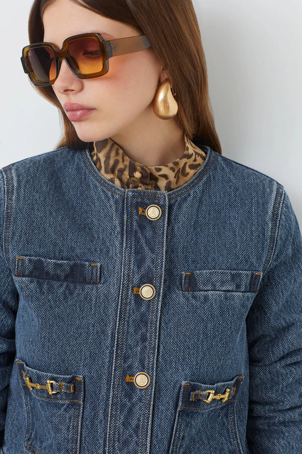 Daryl Short Jacket in Fantasy Denim