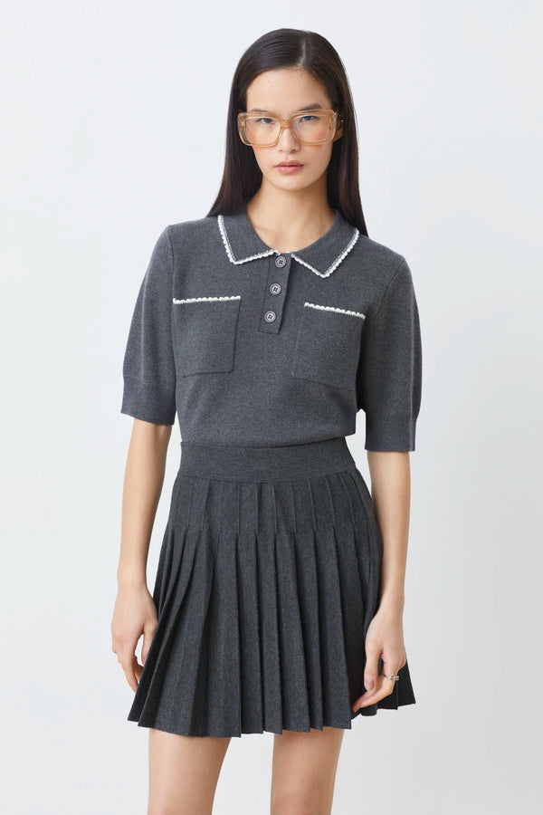 Falda Short Pleated Skirt