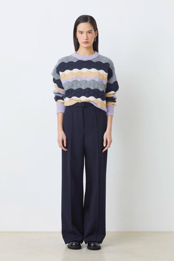 Panayo Scalloped Striped Jumper