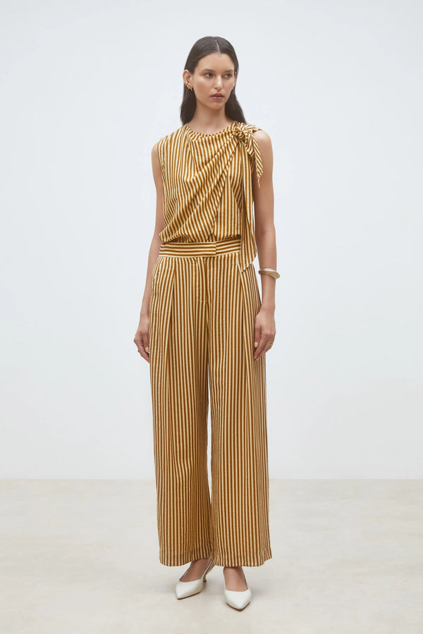 Lista Sleeveless Striped Blouse