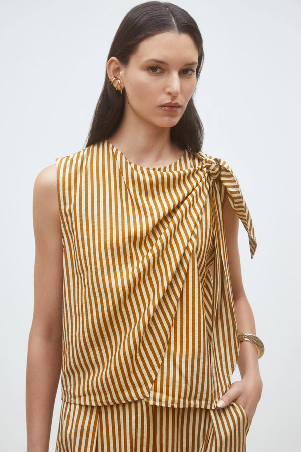 Lista Sleeveless Striped Blouse