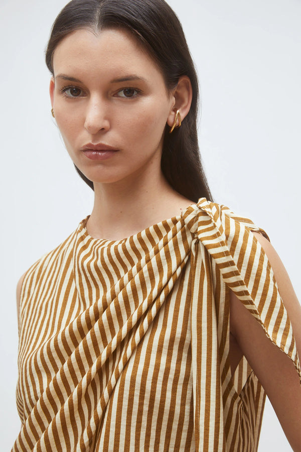 Lista Sleeveless Striped Blouse