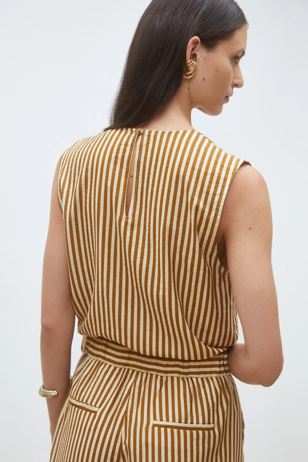 Lista Sleeveless Striped Blouse