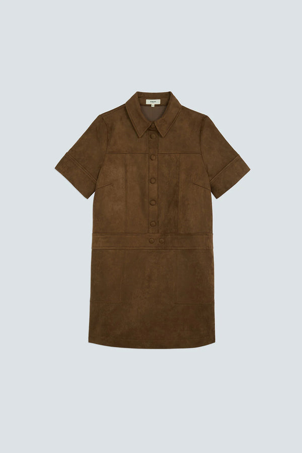 City Short Faux Suede Dress