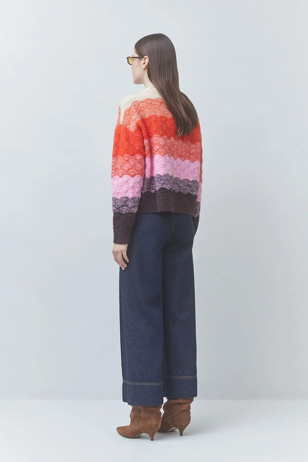 Panayo Scalloped Striped Jumper