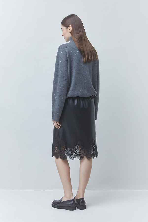 Pristo Short Hoodie with Rhinestone Details