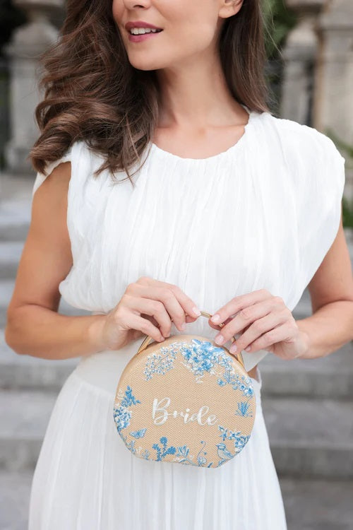 "Bride" Round Top-Handle Bag