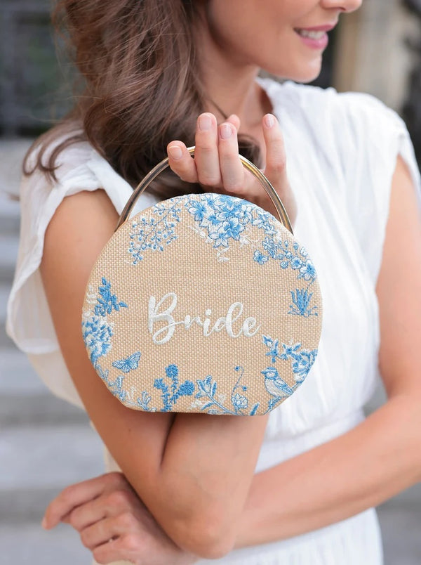 "Bride" Round Top-Handle Bag