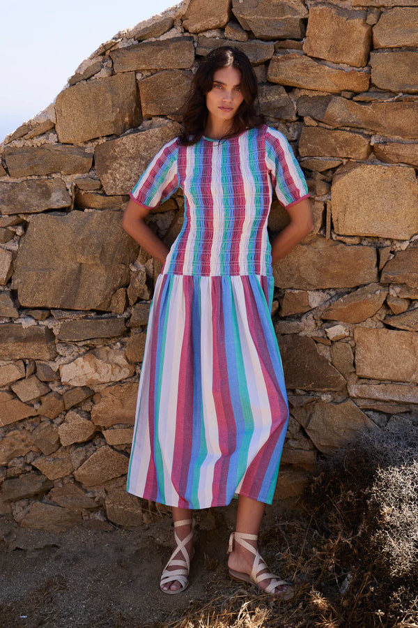 Smocked Drop Waist Maxi
