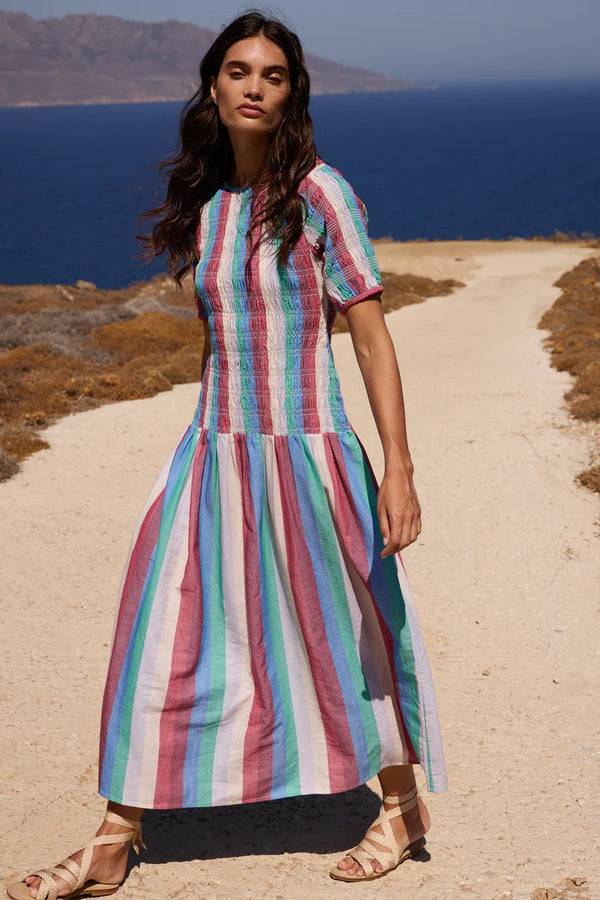 Smocked Drop Waist Maxi