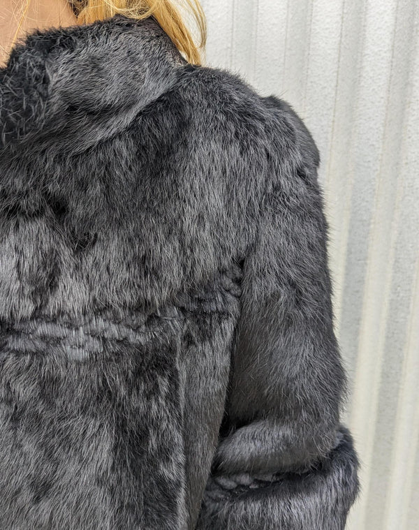 Genuine Rabbit Fur Long Jacket