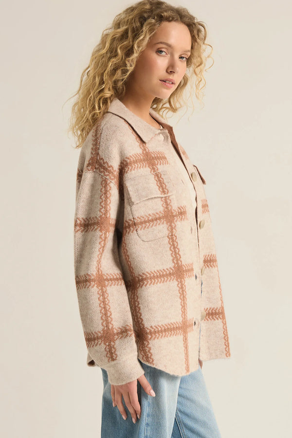 Tyler Plaid Sweater Jacket