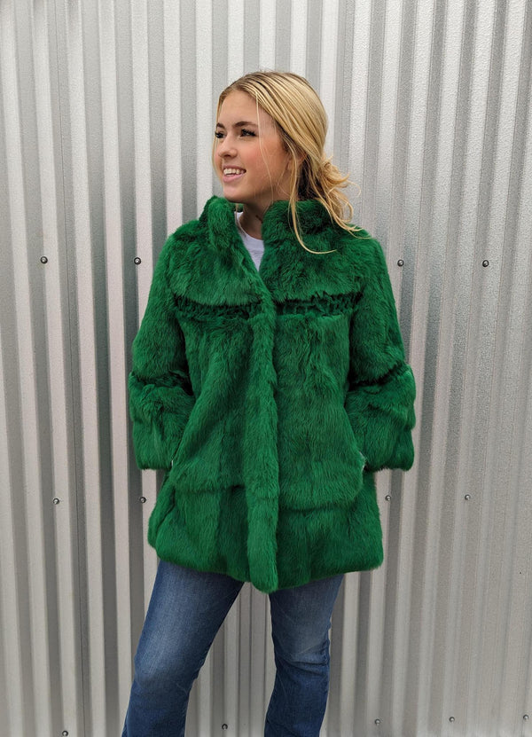 Genuine Rabbit Fur Long Jacket