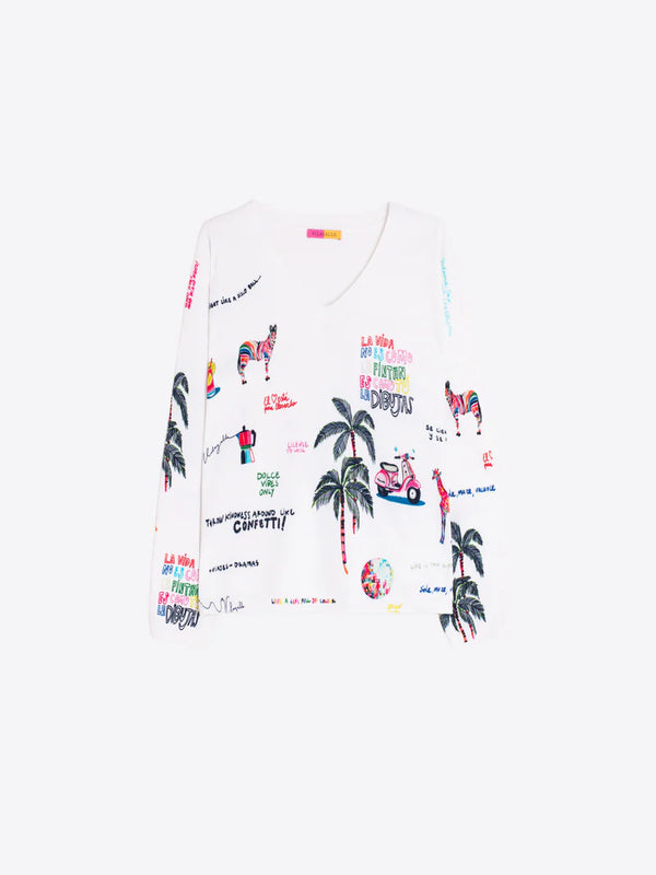 Quirky Printed Sweater