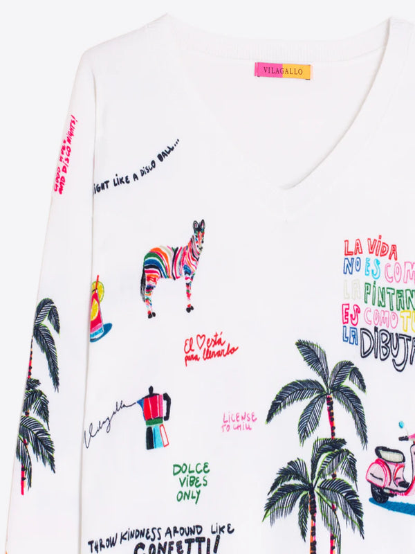 Quirky Printed Sweater