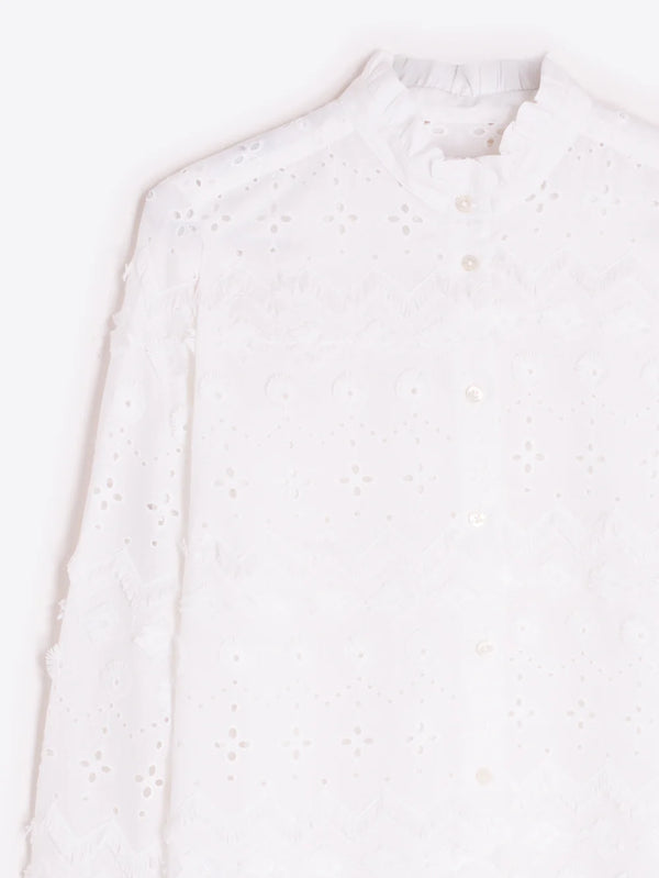 Embroidered White Shirt