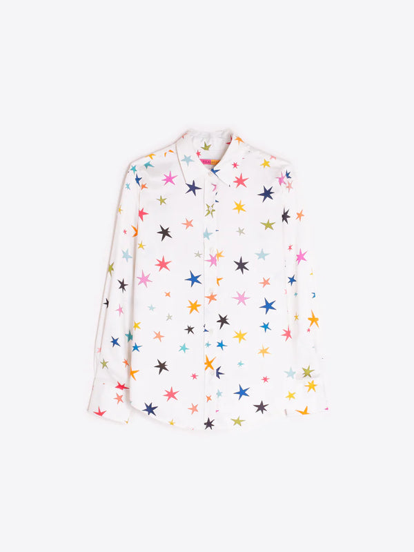 Shirt with Multicolored Star Print
