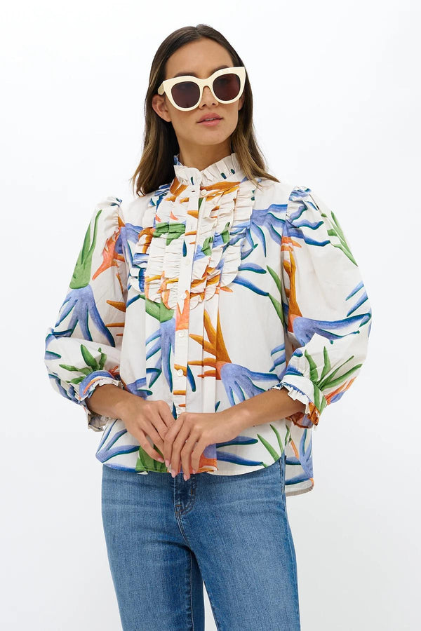 Fortuna Ruffle Front Blouse