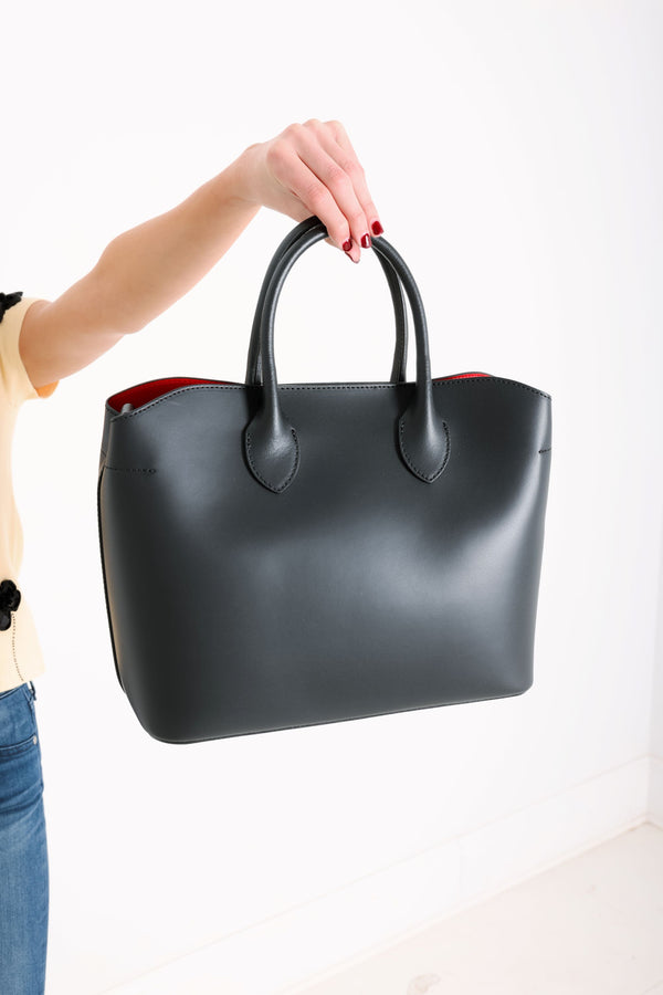 Genuine Italian Leather Red Interior Bag