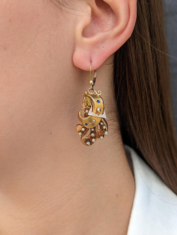 Victorian Gold Filled Buckle Earrings
