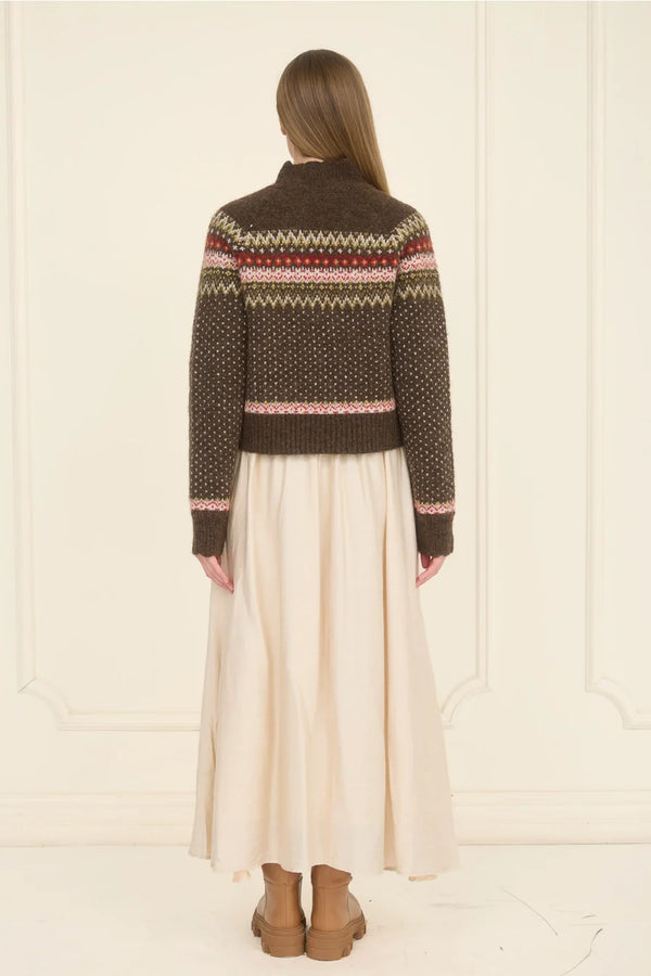 Fair Isle Button Up Cardigan