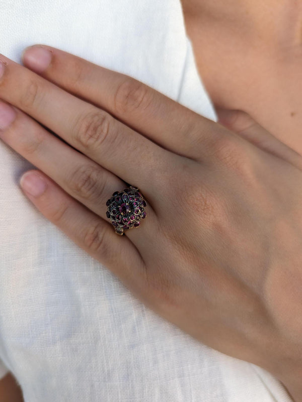 Vintage Ruby Dome Ring