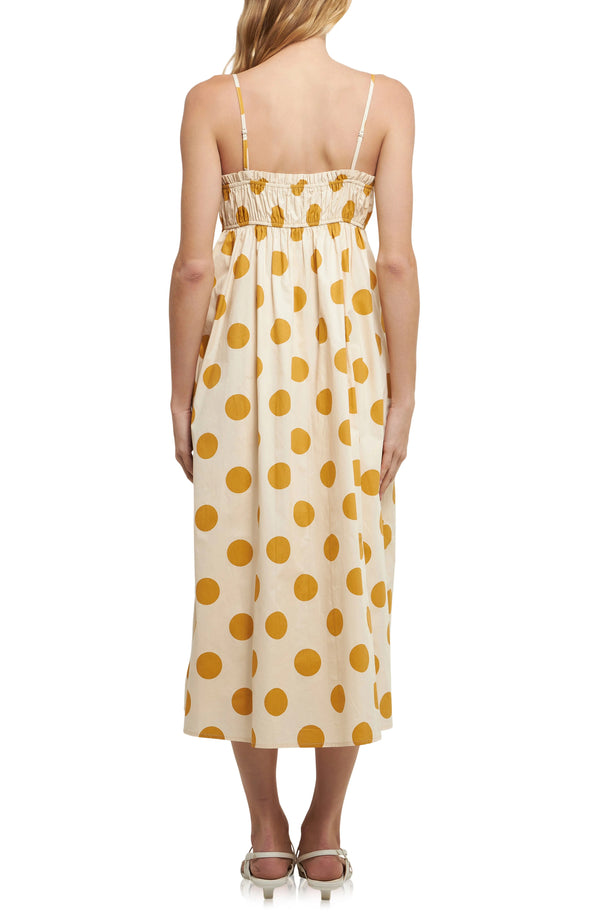 Polka-Dot Midi Dress