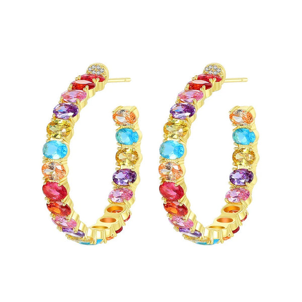 Sadie Jeweled Hoops