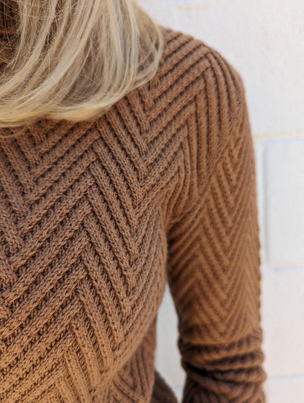 Herringbone Turtleneck Sweater