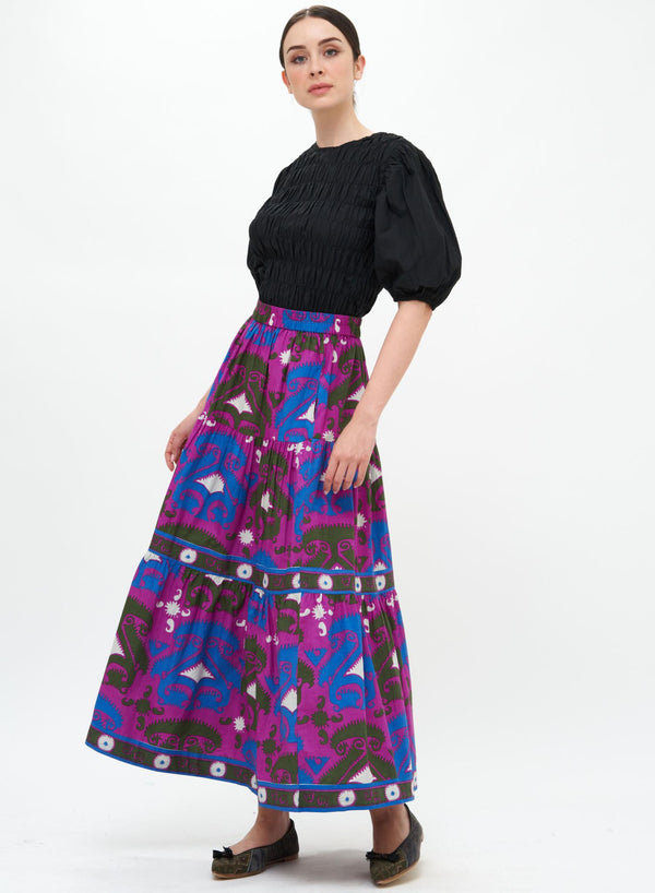 Uzbek Tiered Maxi Skirt