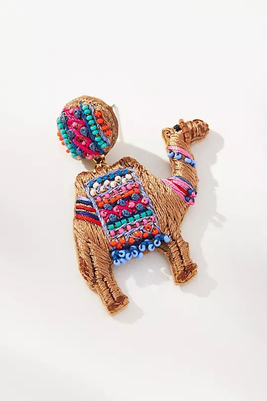 Camel Drop Earrings