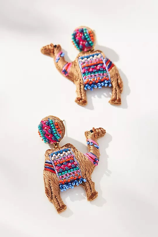 Camel Drop Earrings