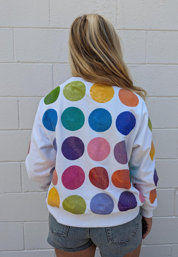 Rainbow Polka Dot Sweatshirt