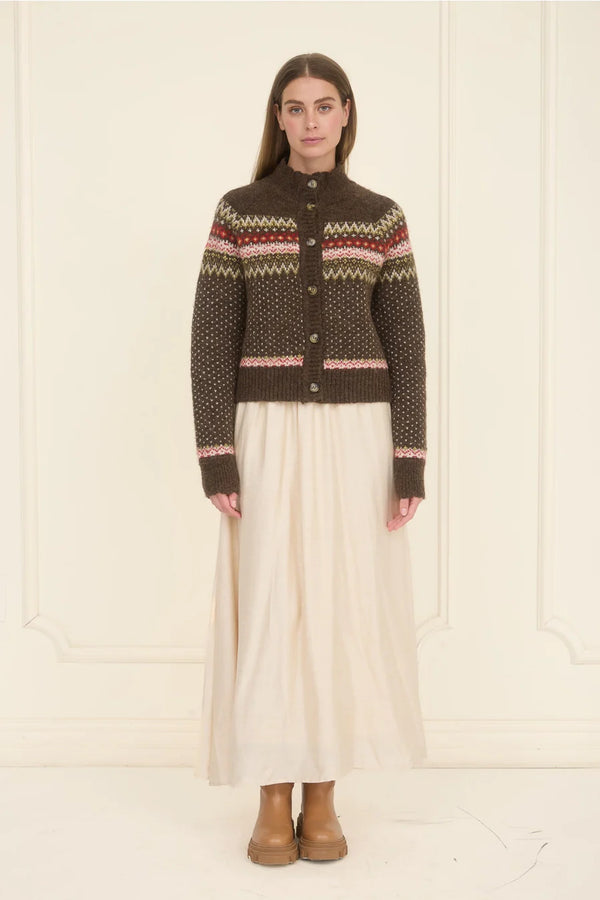 Fair Isle Button Up Cardigan