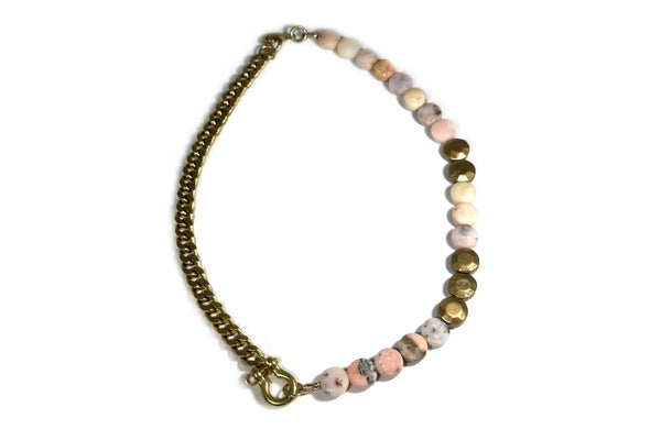 Shackle Single: Pink Opal & Sand Dollar Coin