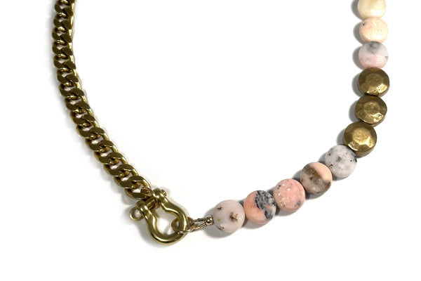 Shackle Single: Pink Opal & Sand Dollar Coin