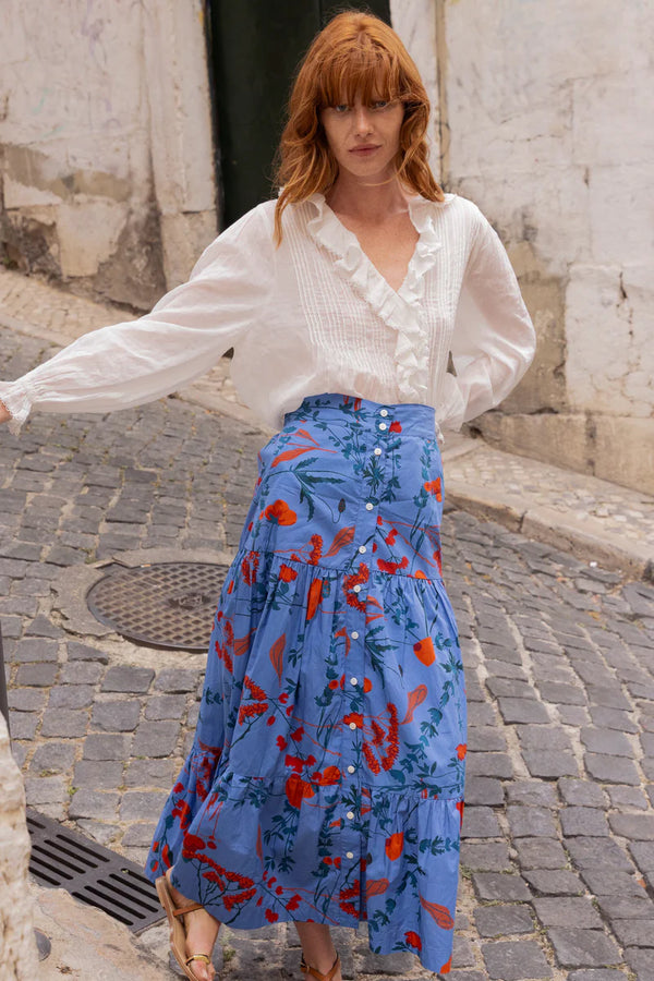Button Front Skirt