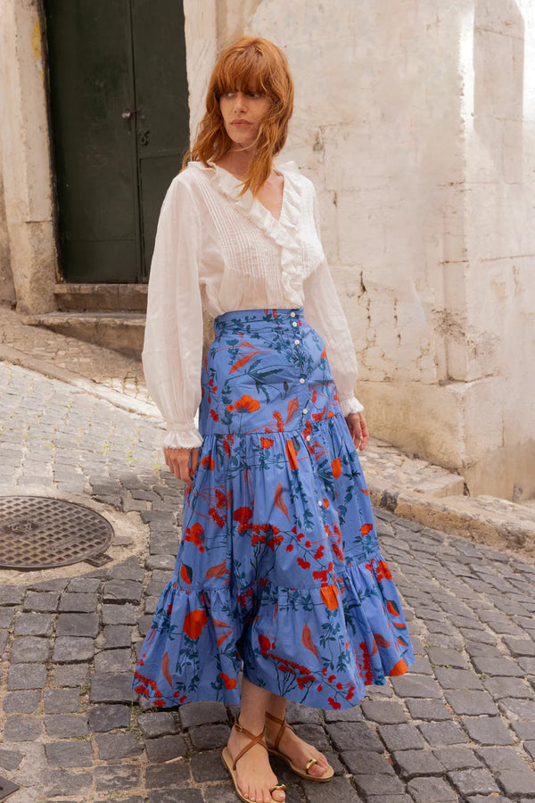 Button Front Skirt