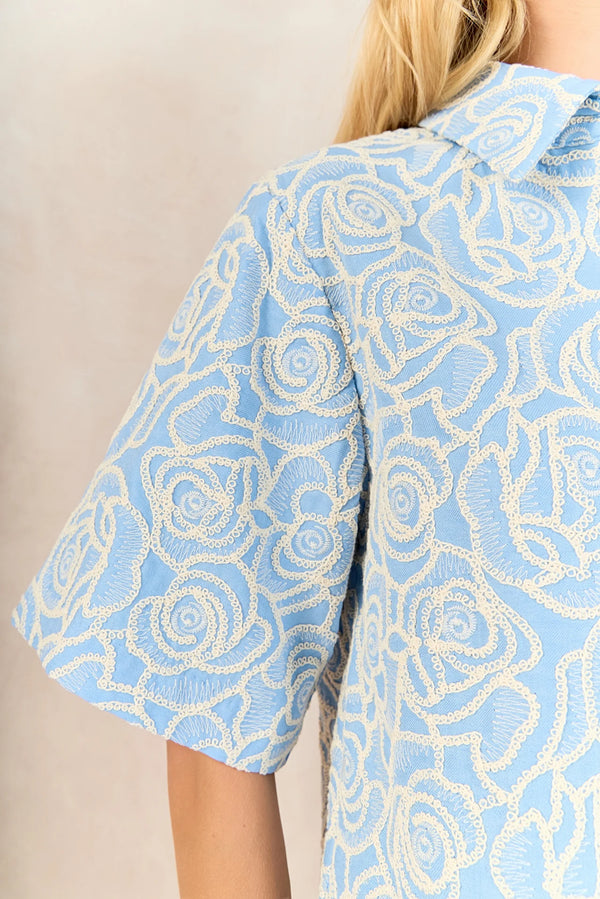 Embroidered Detail Top
