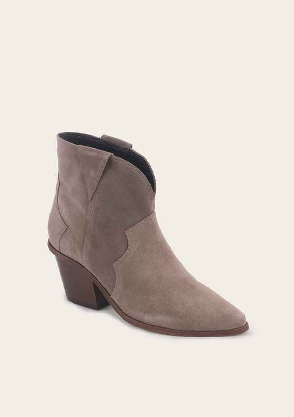 Ares Cowboy Ankle Bootie with Stitching