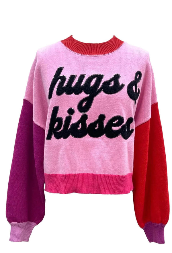 Colorblock Hugs & Kisses Sweater