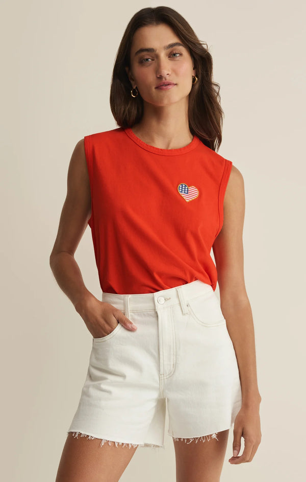 Flag Patch Muscle Tank